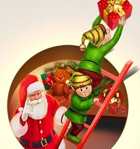 Santa with elves